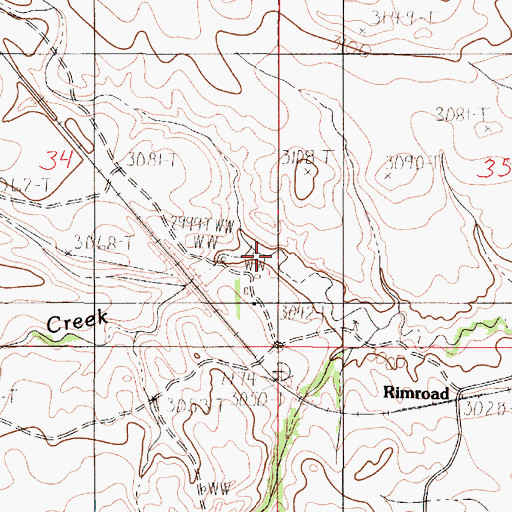 Topographic Map of 18N50E34DDA_02 Well, MT