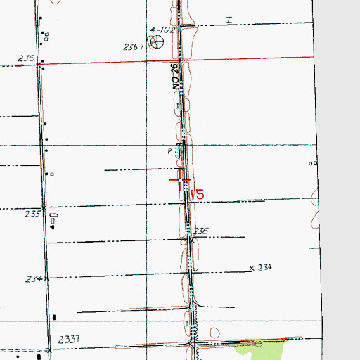 Topographic Map of Ditch Number 26, AR