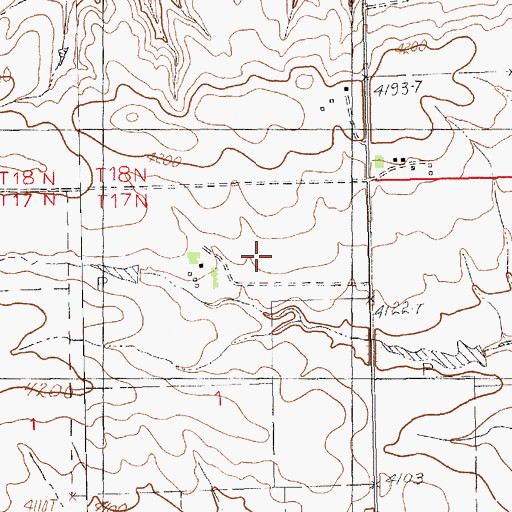 Topographic Map of 17N18E01ABAC01 Well, MT