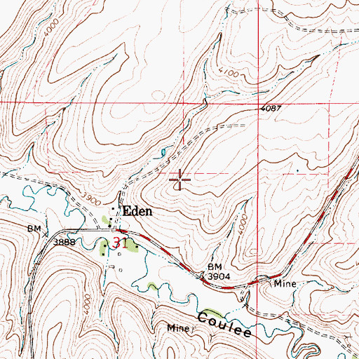 Topographic Map of 18N04E31A___01 Well, MT