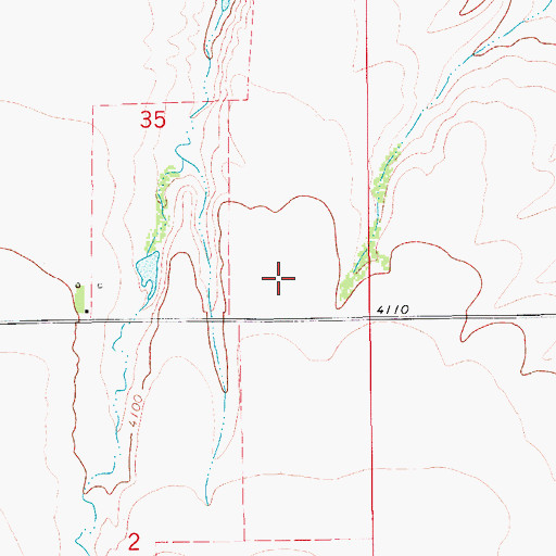 Topographic Map of 18N10E35DD__01 Spring, MT