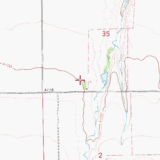 Topographic Map of 18N10E35CD__01 Well, MT