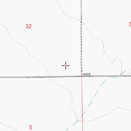 Topographic Map of 18N12E32DD__01 Well, MT