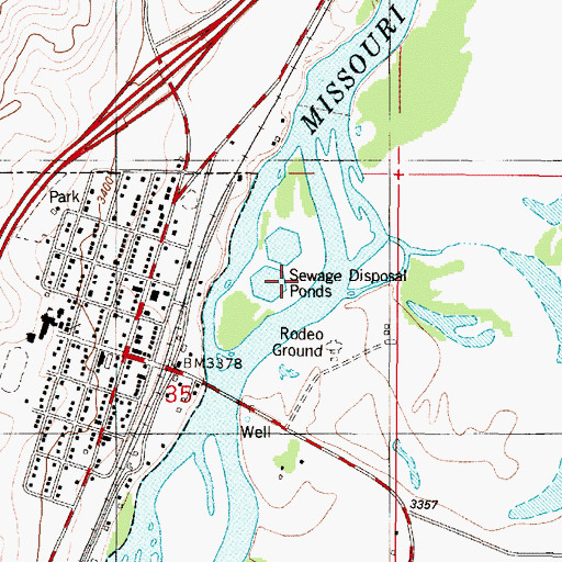 Topographic Map of 18N01W35A___01 Well, MT