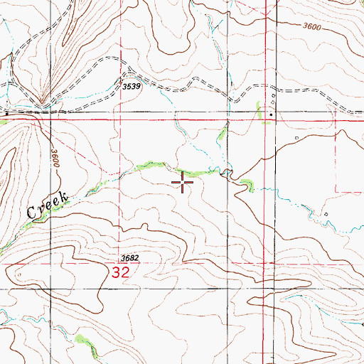 Topographic Map of 18N01W32A___01 Well, MT