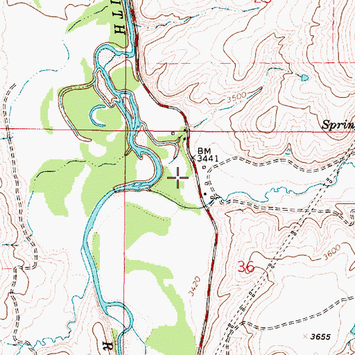 Topographic Map of 18N02E36B___01 Well, MT