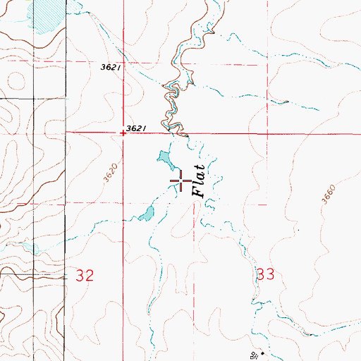 Topographic Map of 18N02E33B___01 Spring, MT