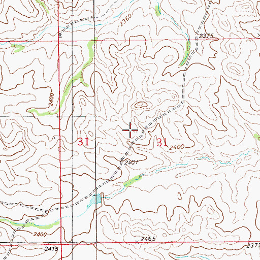 Topographic Map of 18N60E32DADB01 Well, MT