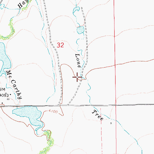 Topographic Map of 18N10E32D___01 Well, MT