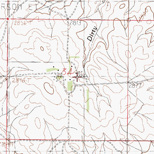 Topographic Map of 18N45E34ACCD01 Well, MT