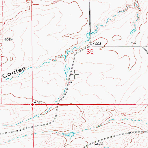 Topographic Map of 18N11E35CA__01 Spring, MT