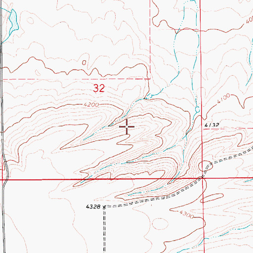 Topographic Map of 18N11E32DB__01 Spring, MT