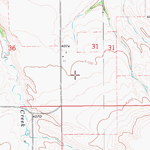 Topographic Map of 18N11E31CB__01 Well, MT