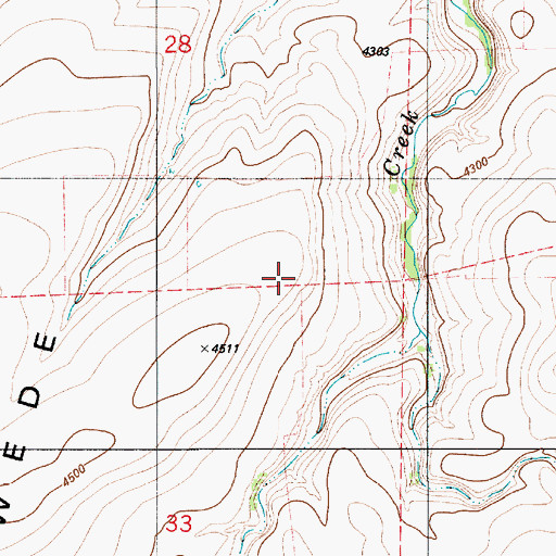 Topographic Map of 18N06E33A___01 Well, MT