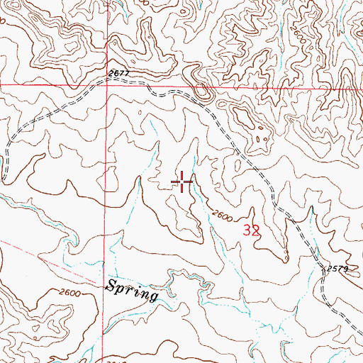 Topographic Map of 18N42E32B___01 Well, MT