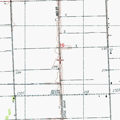 Topographic Map of Ditch Number 27, AR