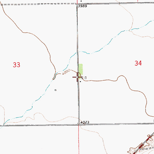 Topographic Map of 18N12E34BC__02 Well, MT