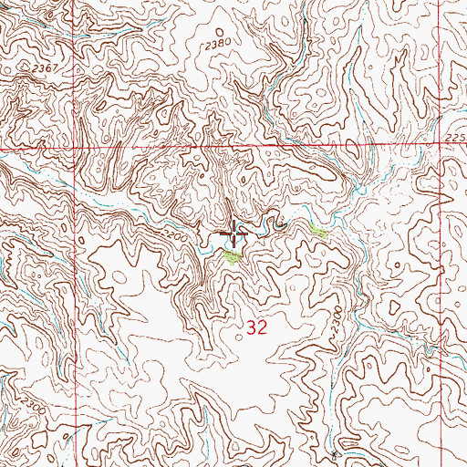 Topographic Map of 18N58E32BADD01 Well, MT