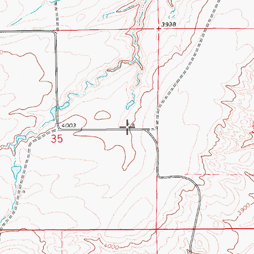 Topographic Map of 18N11E35AD__01 Well, MT