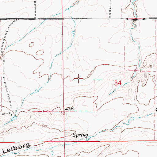 Topographic Map of 18N11E34BC__01 Spring, MT