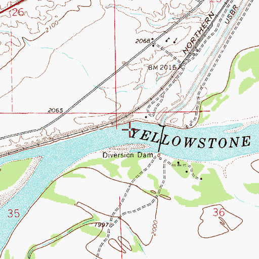 Topographic Map of 18N56E36BB__01 Well, MT