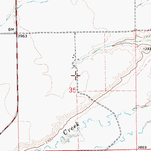 Topographic Map of 18N12E35AB__02 Well, MT