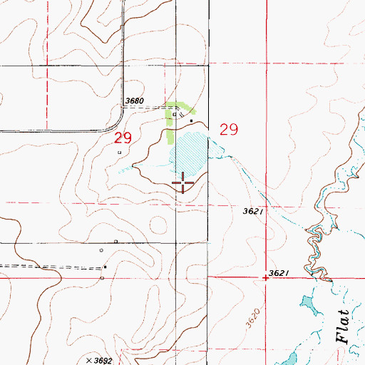 Topographic Map of 18N02E29D___01 Spring, MT