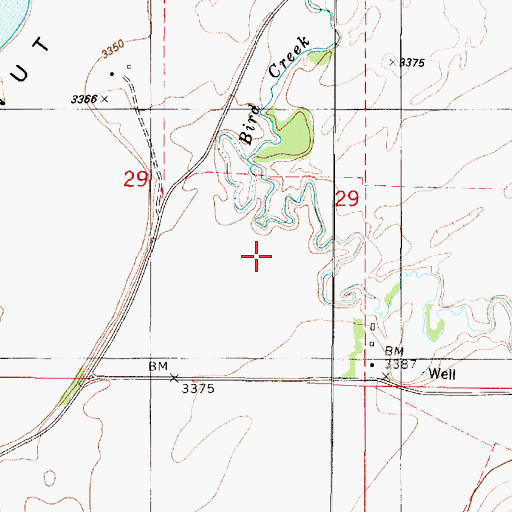 Topographic Map of 18N01E29D___02 Well, MT