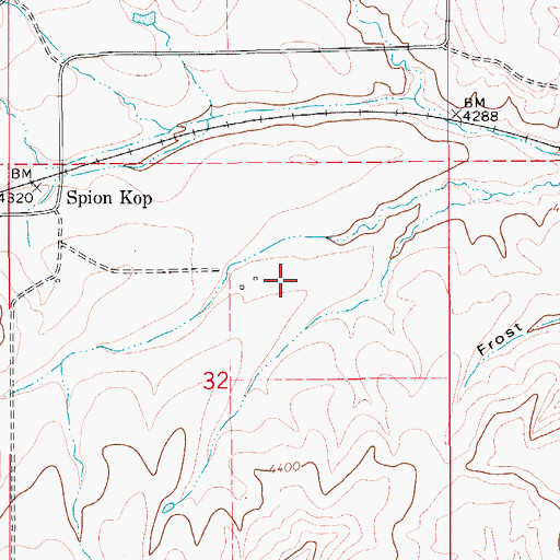 Topographic Map of 18N09E32ACAB01 Well, MT