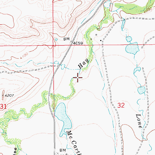 Topographic Map of 18N10E32B___01 Well, MT