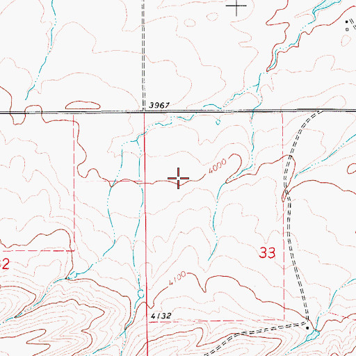 Topographic Map of 18N11E33BB__01 Spring, MT