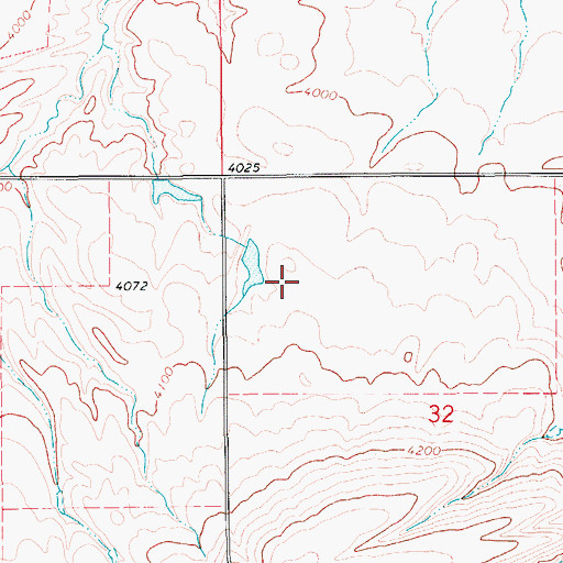 Topographic Map of 18N11E32BB__01 Well, MT