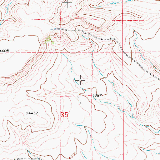 Topographic Map of 18N09E35A___01 Well, MT