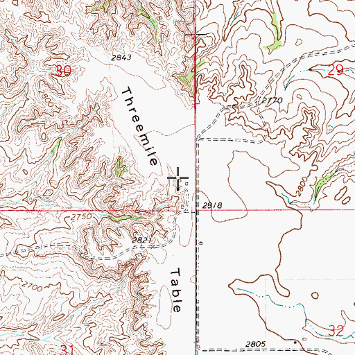 Topographic Map of 18N54E30DDDB01 Well, MT