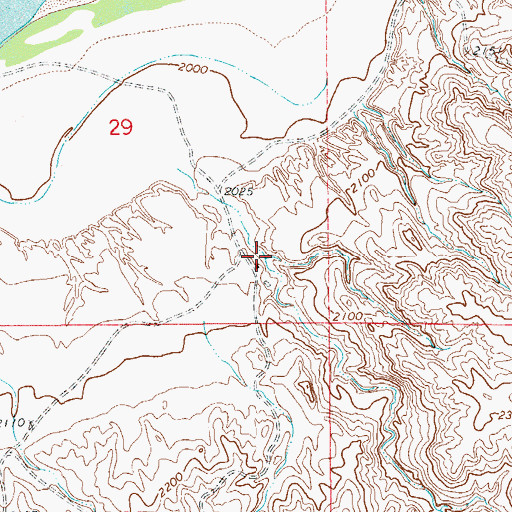 Topographic Map of 18N57E29DDBD01 Well, MT