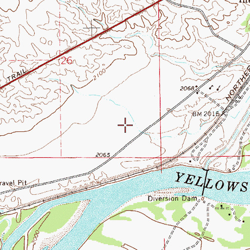 Topographic Map of 18N56E26DD__02 Well, MT