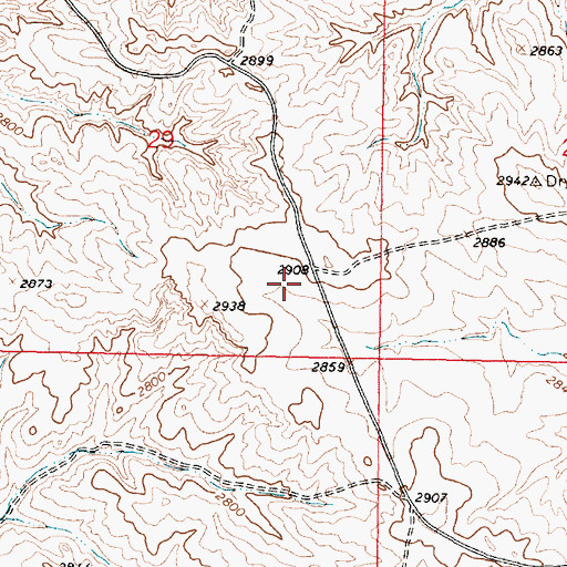 Topographic Map of 18N41E29D___01 Well, MT