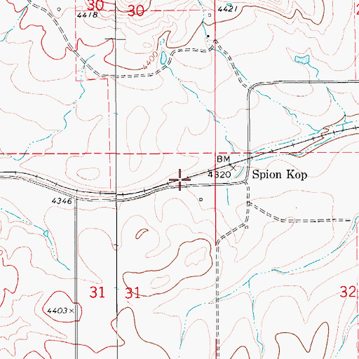 Topographic Map of 18N09E31AA__01 Well, MT