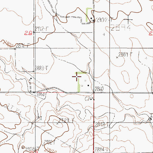 Topographic Map of 18N51E28DDD_01 Well, MT