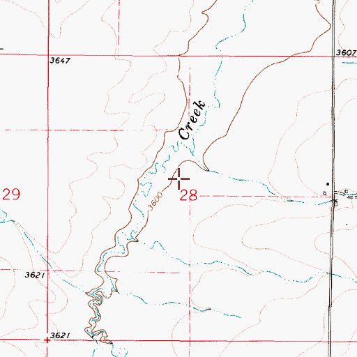 Topographic Map of 18N02E28____01 Well, MT