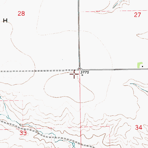 Topographic Map of 18N14E33AAA_01 Well, MT