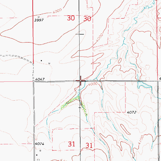 Topographic Map of 18N11E30CD__01 Spring, MT