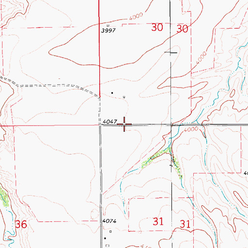 Topographic Map of 18N11E30CC__01 Well, MT