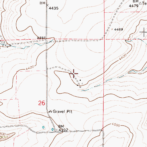 Topographic Map of 18N05E26A___01 Well, MT