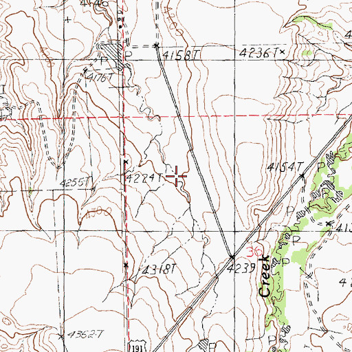 Topographic Map of 18N19E26DAD_01 Well, MT