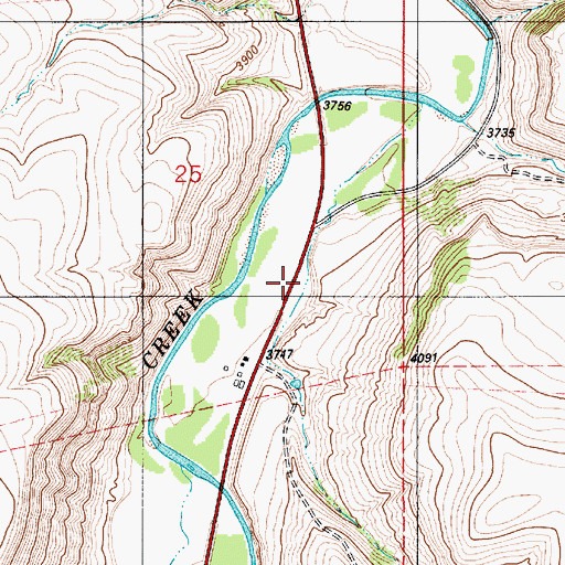 Topographic Map of 18N06E25D___01 Well, MT