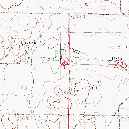 Topographic Map of 18N46E29ADDB01 Well, MT