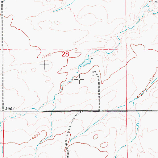Topographic Map of 18N11E28DB__01 Well, MT