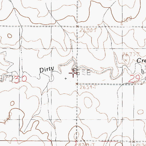 Topographic Map of 18N46E30ADAC01 Well, MT