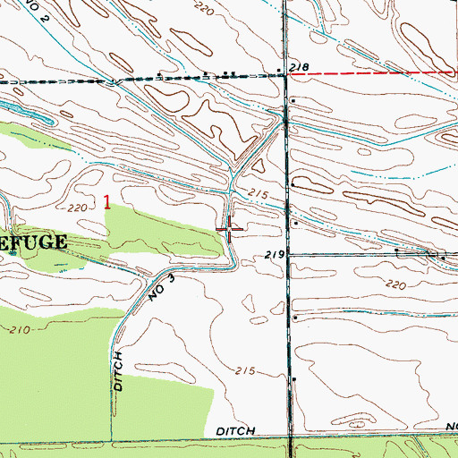 Topographic Map of Ditch Number 3, AR